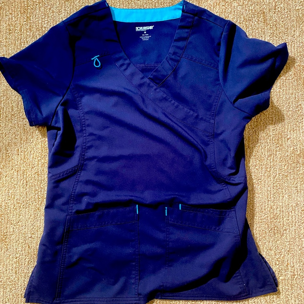Scrub Star WOMENS Short Sleeve Size XS, BLUE